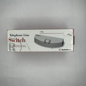 Vintage RadioShack 4-Way Telephone Line‎ Switch Box 43-442 Connects 4 Devices